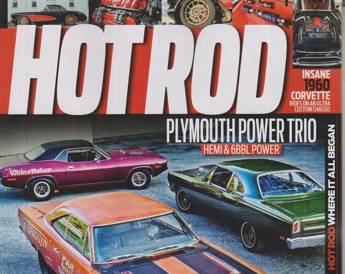 Hot Rod August 2020 Plymouth Power Trio Hemi &  6BBL Power (Magazine: Cars, Automotive)