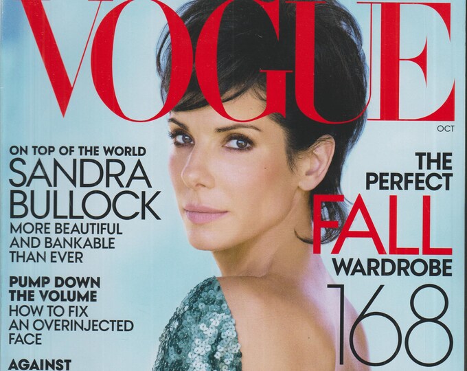 Vogue October 2013 Sandra Bullock On Top of The World  (Magazine: Fashion)