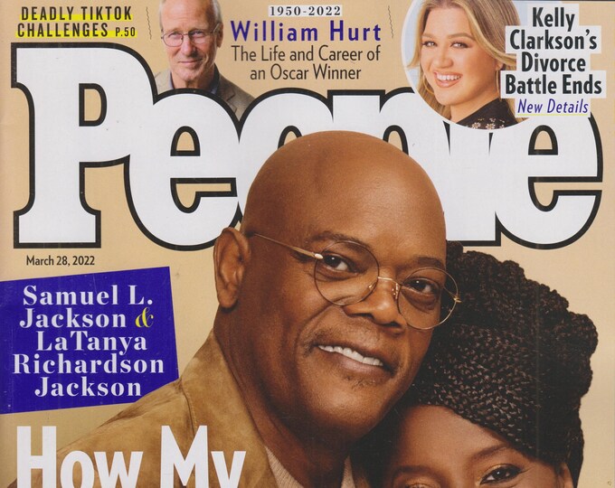 People March 28, 2022 Samuel L. Jackson, LaTanya Richardson, William Hurt, Kelly Clarkson  (Magazine: Celebrity)