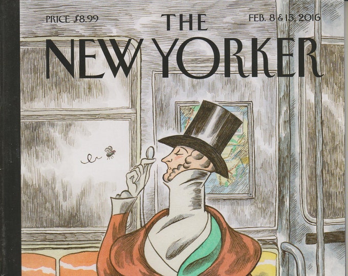 The New Yorker February 8 & 15, 2016  Cover: Eustace Spreads Out, Anniversary Issue