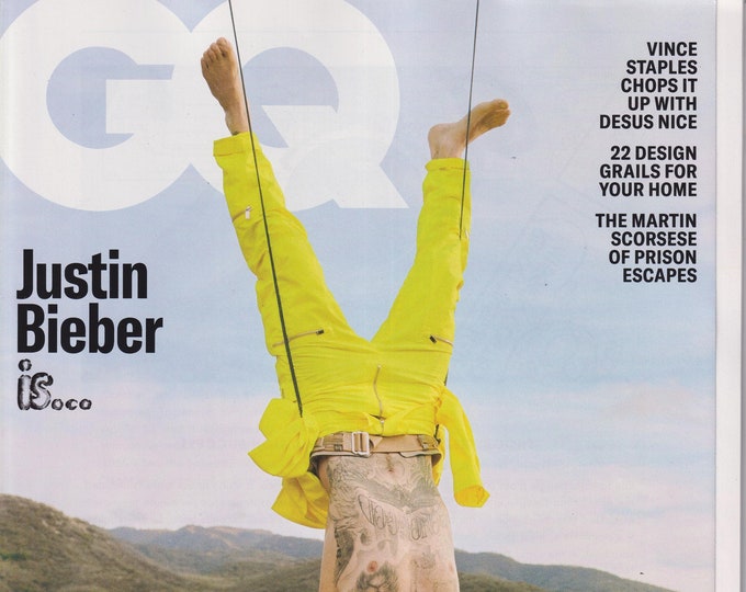 GQ May 2021 Justin Bieber is Young and Free, Vince Staples, Desus Nice (Magazine: Men's, General Interest)