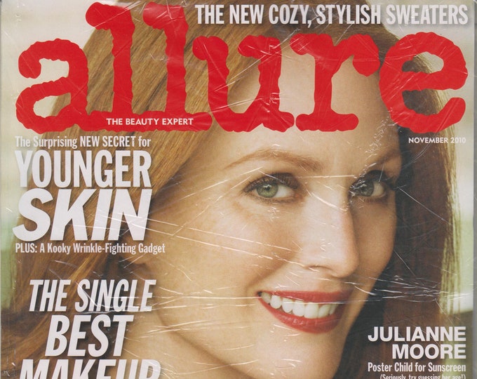 Allure November 2010 Julianne Moore Poster Child for Sunscreen  (Magazine: Women's,  Beauty)