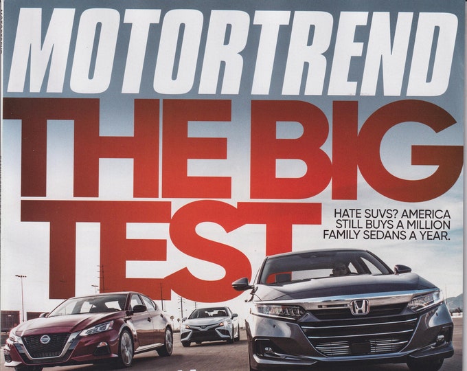 MotorTrend May 2021 The Best Test Nissan Altima Toyota Camry Honda Accord(Magazine: Automotive, Cars)