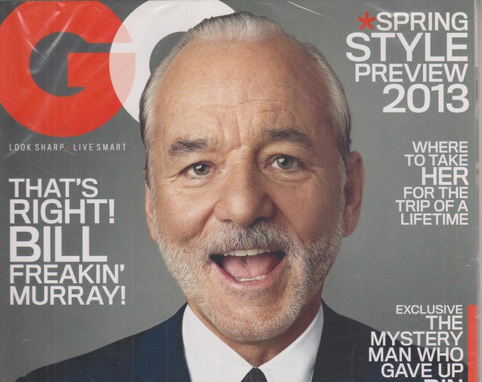 GQ January 2013 That's Right! Bill Murray! (Magazine: Men's Interest)