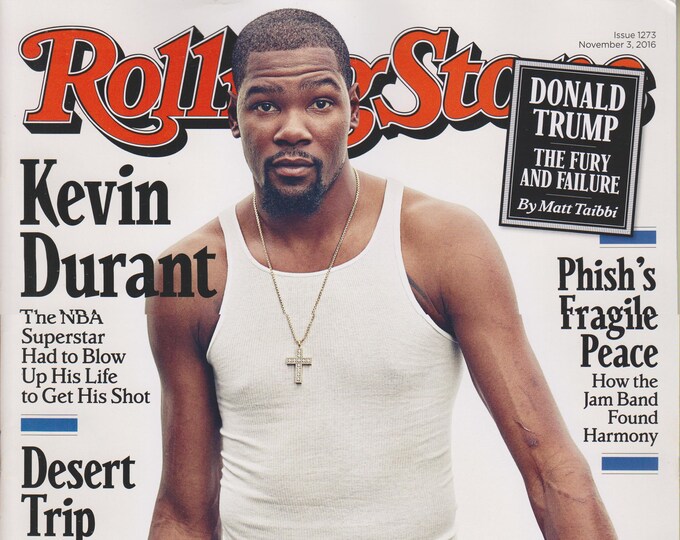 Rolling Stone November 5, 2016 Kevin Durant, Donald Trump, Phish (Magazine: Music, Commentary)