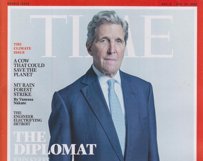Time November 8-15, 2021 John Kerry The Diplomat, The Climate Issue (Magazine: Current Events, News)