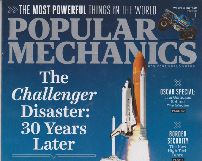 Popular Mechanics February 2016 The Challenger Disaster - 30 Years Later   (Magazine: Science & Technology)