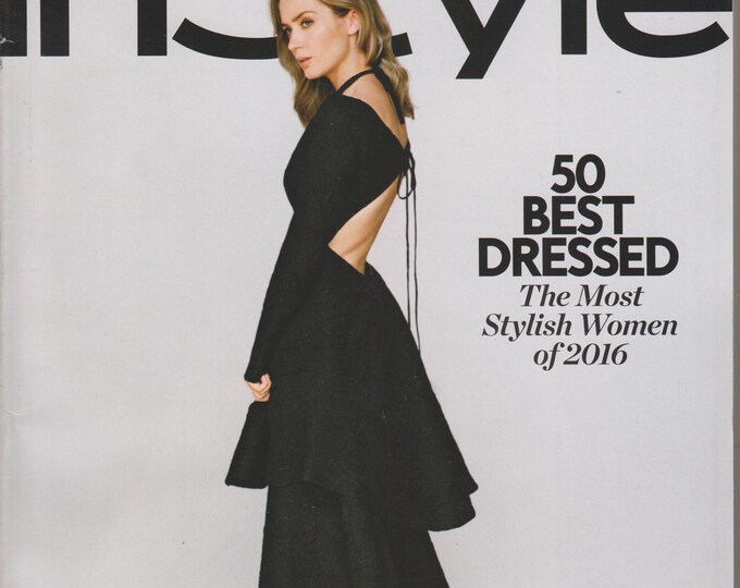 InStyle November 2016 Emily Blunt 50 Best Dressed The Most Stylish Women of 2016 (Magazine: Fashion, Lifestyle)