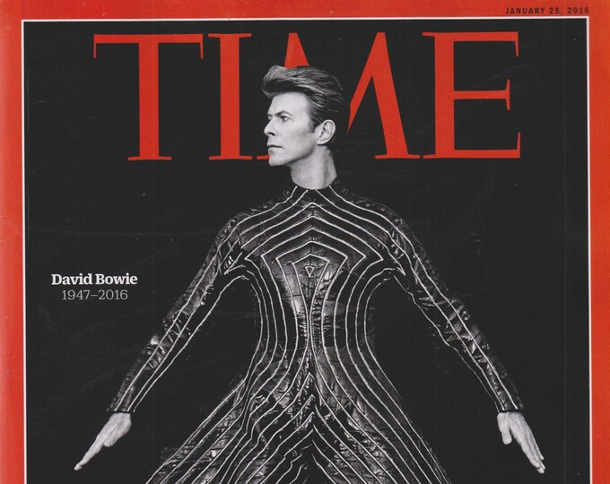 Time January 25, 2016 David Bowie 1947-2016   (Magazine: News, Politics,  Current Events)