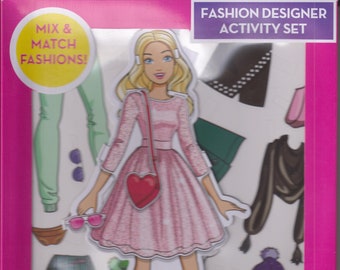 Barbie Fashion Designer Activity Set (Paper Doll with Stand and  Mix & Match Fashions) ) 2022