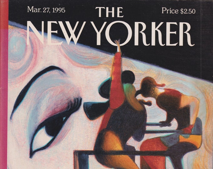 The New Yorker March 27, 1995 Oscar Closeup Cover,  Simpson Trial, Yuri Grigorovich  (Magazine: General Interest)
