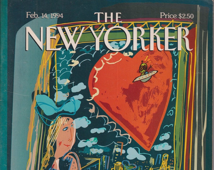 The New Yorker February 14, 1994 Funny Valentine Cover, Aleksandr Solzhenitsyn, Albert Brooks (Magazine: General Interest)
