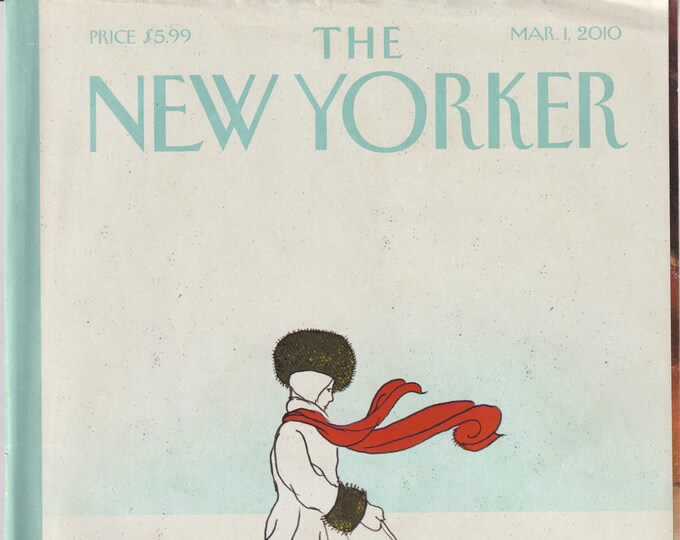 The New Yorker March 1, 2010 Whiteout Cover, Ukraine, Where's Chang?, Paul Krugman (Magazine: General Interest)