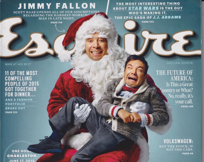 Esquire December 2015 January 2016 Jimmy Fallon (Magazine: Men's, General Interest)