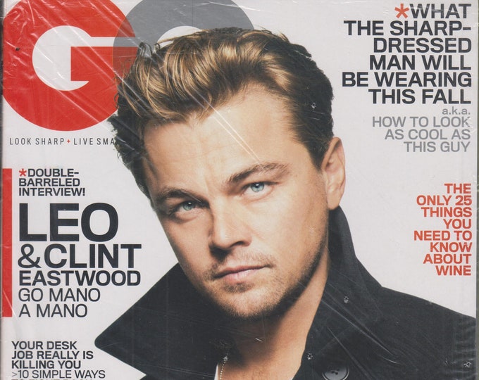 GQ October  2011 Leonardo DiCaprio and Clint Eastwood Go Mano a Mano (Magazine: Men's Interest)