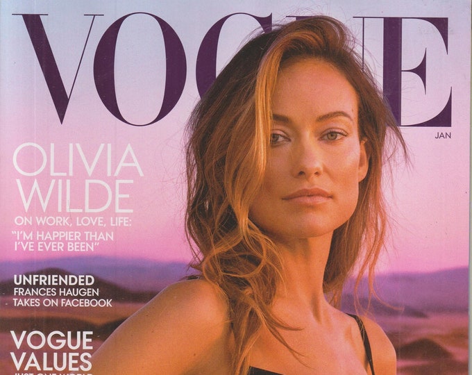 Vogue January 2022 Olivia Wilde on Work, Love, Life (Magazine: Fashion)