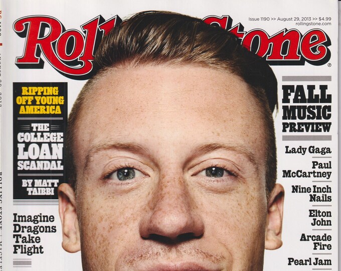 Rolling Stone August 29, 2013 Thrift Shop Superstar Macklemore  (Magazine: Music, Commentary)