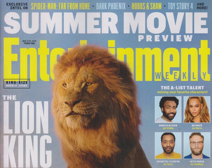 Entertainment Weekly May 3/10, 2019 The Lion King - Summer Movie Preview (Magazine: Entertainment)