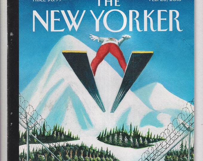 The New Yorker February 26, 2018 Slippery Slopes Cover, Trump Pageants and The Mueller Investigation,  (Magazine: General Interest)