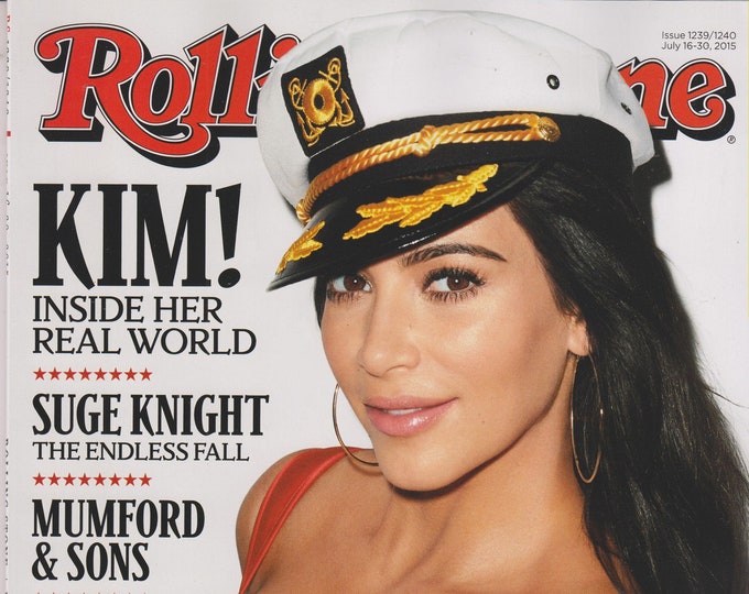 Rolling Stone July 16-30, 2015 Kim Kardashian! Inside Her Real World   (Magazine: Music, Commentary)