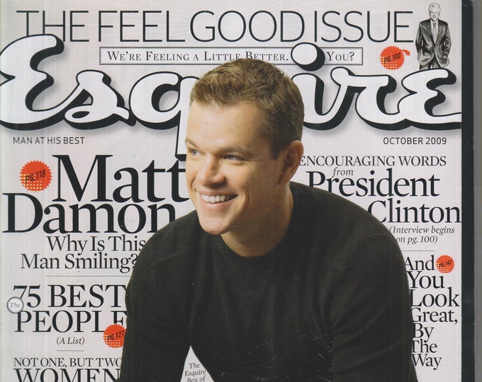 Esquire October 2009 Matt Damon - The Feel Good Issue  (Magazine: Men's, General Interest)