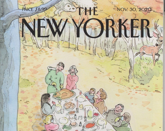 The New Yorker November 30, 2020 New Traditions Cover, Wheel of Fortune, WeWork, Fast Food Workers(Magazine: General Interest)