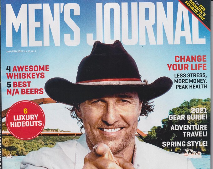 Men's Journal January February 2021 Matthew McConaughey Workouts, Politics & The Meaning of Living (Magazine: Men's)