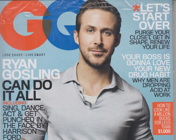 GQ January 2017 Ryan Gosling Can Do It All (Magazine: Men's Interest)