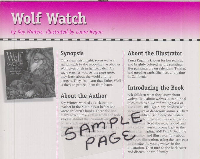 Wolf Watch (Thematic Unit: Children's, Activities, Educational, Teachers) 1998