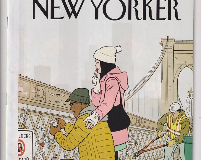 The New Yorker January 2, 2017 Love Locks Cover, Before the Flood, Shadow General, Rewriting the Code of Life (Magazine: General Interest)