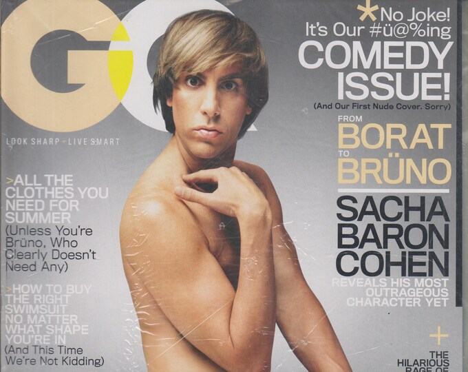GQ July 2009 Comedy Issue Sacha Baron Cohen, Sarah Palin, Summer Fashion (Magazine: Lifestyle)