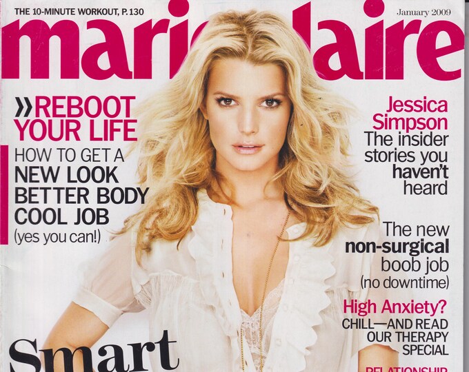Marie Claire  January 2009 Jessica Simpson The Inside Stories You Haven't Heard  (Magazine, Women's, Fashion)