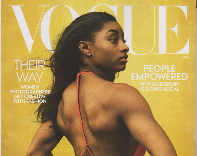 Vogue August 2020 Simone Biles Standing Up, Speaking Out  (Magazine: Fashion)