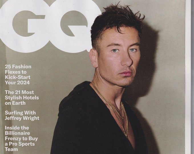 GQ February 2024 Barry Keoghan, Jeffrey Wright, Stylish Hotels,  (Magazine: Men's, Lifestyle)