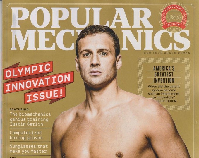 Popular Mechanics July August 2016 Ryan Lochte, Olympic Innovation Issue  (Magazine: Science & Technology)