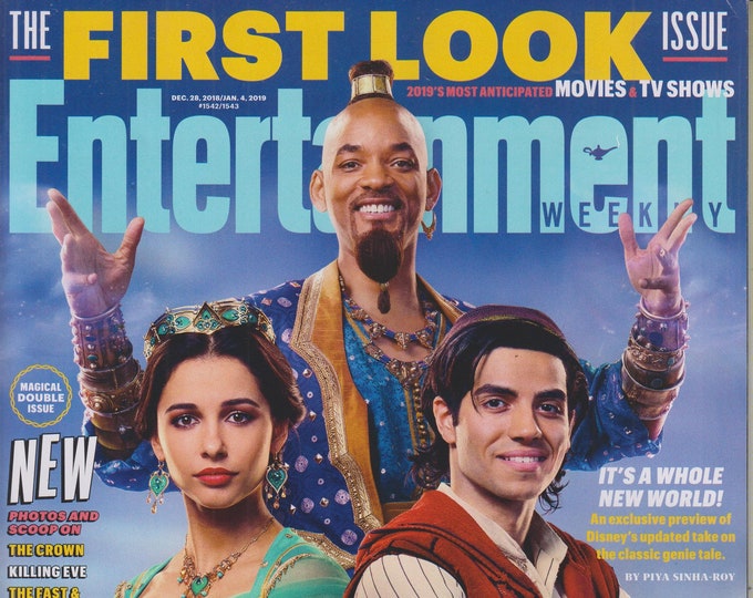 Entertainment Weekly December 28, 2018 - January 4, 2019 Naomi Scott, Will Smith, Mena Massoud,  Aladdin  (Magazine: TV & Movies, Celebrity)