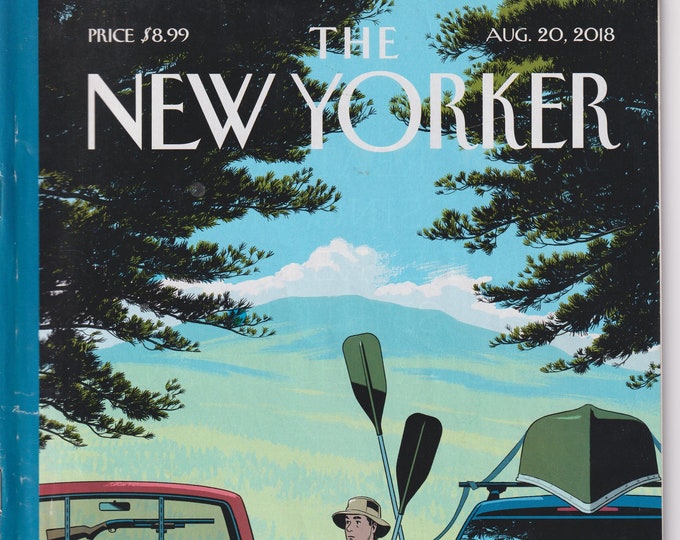 The New Yorker August 20, 2018 Safe Travels Cover, It's The Data Dolts, Russia's Most Wanted, Virgin Galactic (Magazine: General Interest)