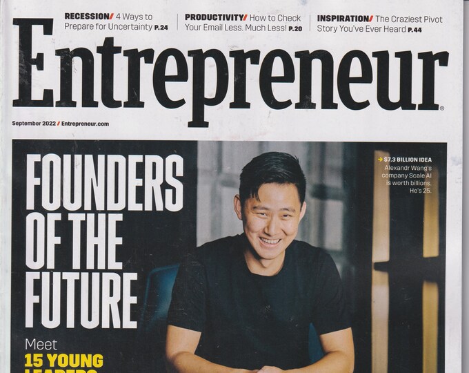Entrepreneur September 2022 Alexandr Wang Founders of the Future (Magazine: Business)