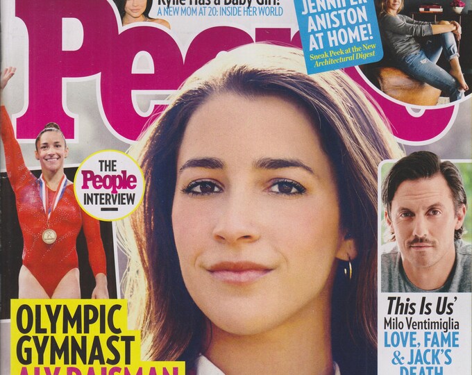 People February 19, 2018 Olympic Gymnast Aly Raisman , Kylie Jenner, Jennifer Aniston, Milo Ventimiglia, Natalie Wood (Magazine: Celebrity)