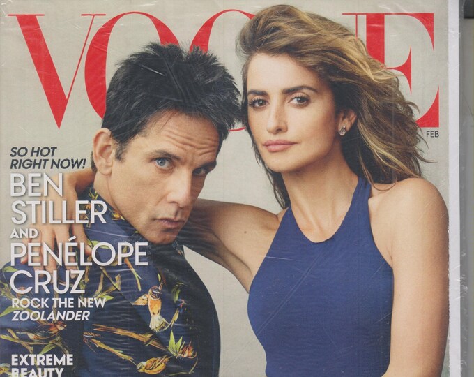 Vogue February 2016  Zoolander Ben Stiller and Penelope Cruz (Magazine: Fashion)