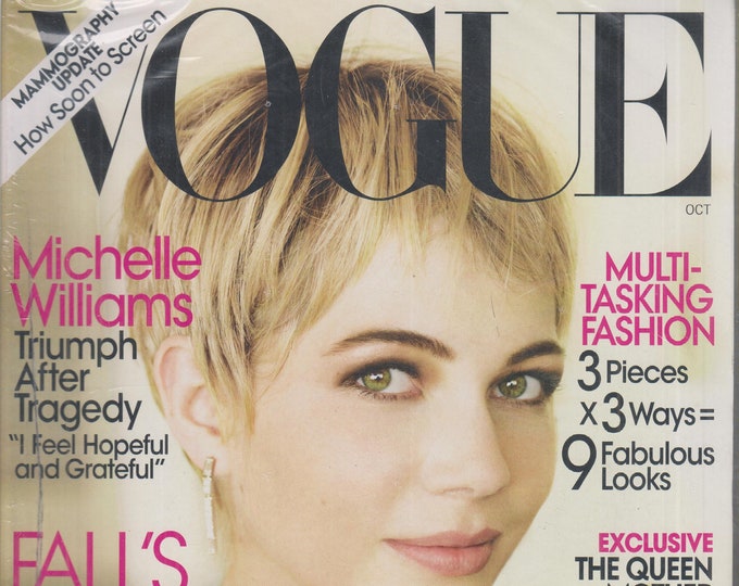 Vogue October 2009 Michelle Williams Triumph After Tragedy   (Magazine: Fashion)