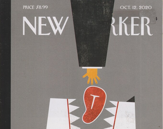 The New Yorker October 12, 2020 Red Meat Cover, Trump, Pinochet,  Wuhan, Peter Zumthor,   (Magazine: General Interest)