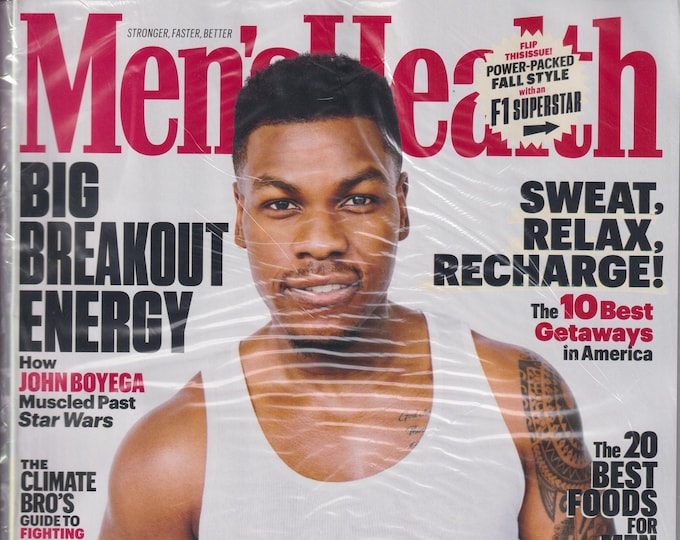 Men's Health September 2022 John Boyega Big Breakout Energy, Sweat Relax Recharge!, Best Foods For Men (Magazine: Men's)