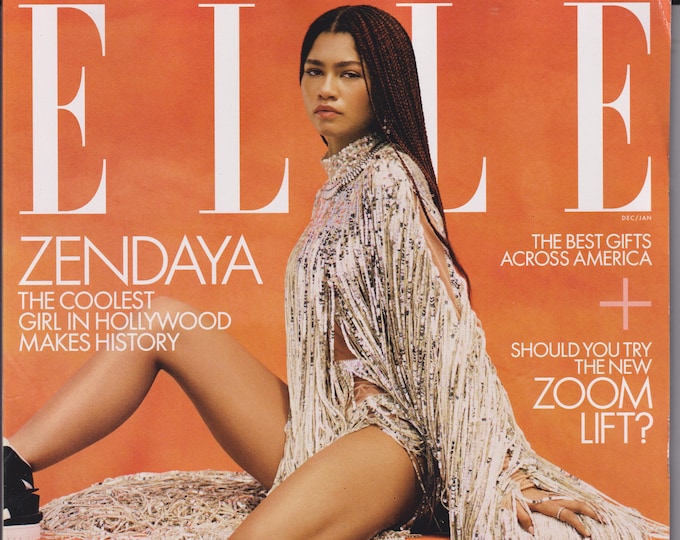 Elle  December 2020 January 2021 Zendaya The Coolest Girl in Hollywood Makes History (Magazine: Women's, Fashion)