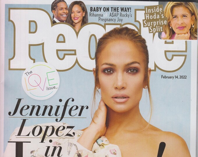 People February 14, 2022 Jennifer Lopez in Love! The Love Issue  (Magazine: Celebrity, General Interest)