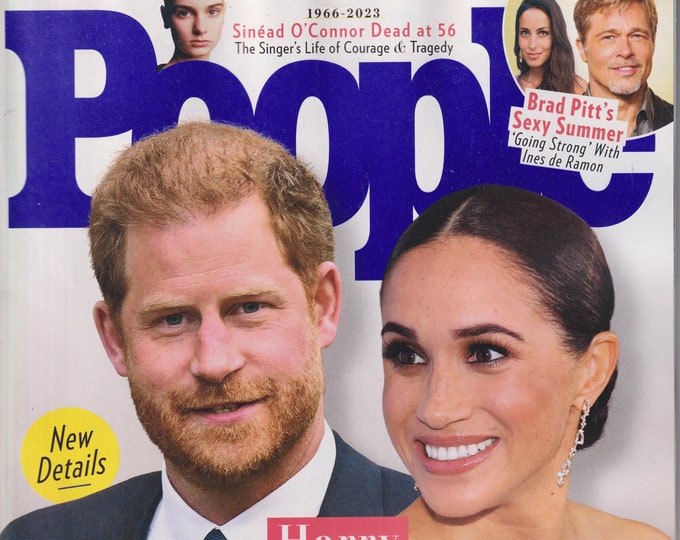 People August 14, 2023 Harry & Megan, Sinead O'Connor, Brad Pitt (Magazine: Celebrty, Gossip)