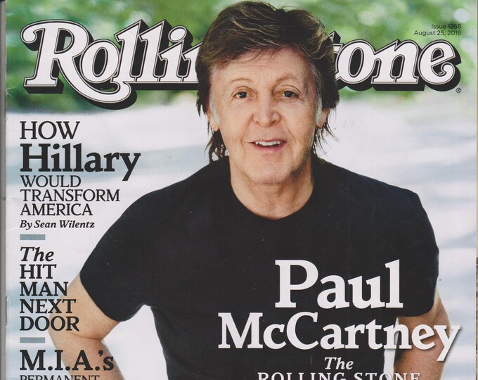 Rolling Stone  August 25, 2016 Paul McCartney The Rolling Stone Interview (Magazine: Music, Commentary)