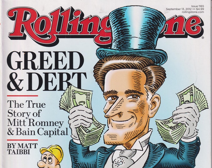 Rolling Stone September 13, 2012 Greed & Debt Mitt Romney and Bain Capital (Magazine: Music, Commentary)