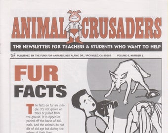 Animal Crusaders Volume  6 Numbers 1-4  Animals  (Newsletters: Teachers,  Children's, Activities, Educational, Animals) 2001-02