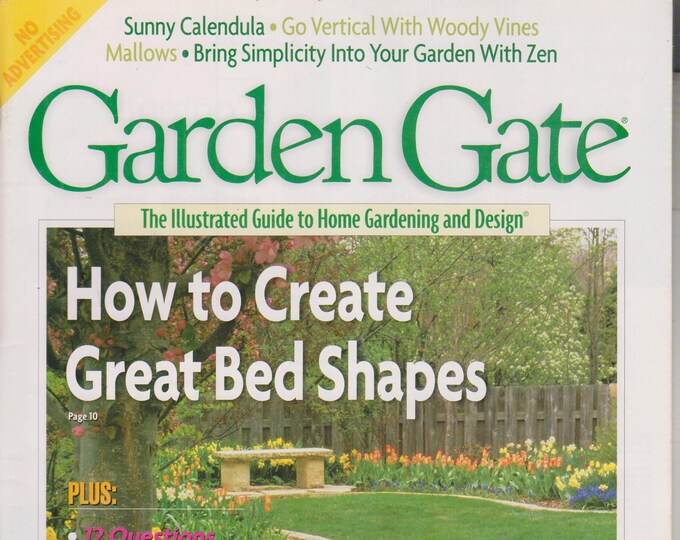 Garden Gate April 2001 Issue Number 38  How to Create Great Bed Shapes  (Magazine: Automotive, Cars)